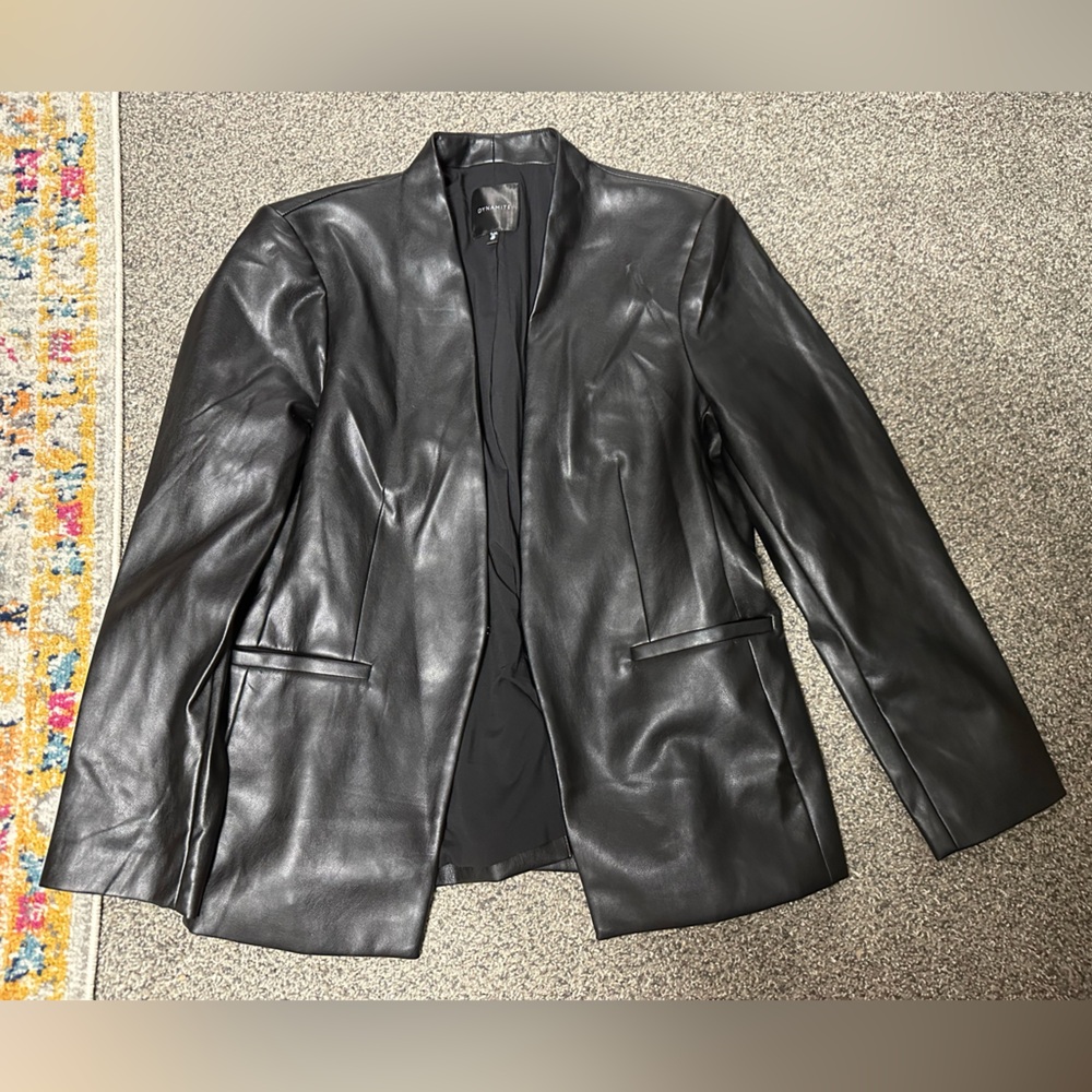 SOLD XL Dynamite faux leather blazer